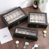 Watch Box 6/10/12 Slot Portable Travel Zipper Bag Collector Storage Watches Jewelry Zipper Black Watch Case