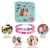 Cute Small PU Leather Travel Jewelry Organizer Case Blue Ring Earring Necklace Bracelet Jewelry Gifts Box with Zipper