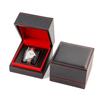 Custom Luxury Handmade Solid Color Pu Leather Single Watch Gift Box Quartz Watch Mechanical Watch Packaging Box Pillow Insert