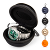 Luxury PU Leather Portable Travel Single Watch Organizer Holder Fits All Wristwatches & Smart Watches Up To 50mm