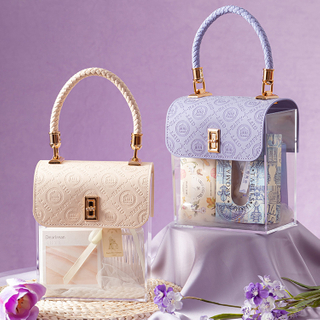 New Arrival Ins Style Acrylic Perspex Bridesmaid Gift Cosmetics Packaging Box Wedding Favor Gift Package Box With Handle