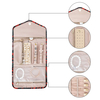 Portable Foldable Fabric Ring Necklace Earring Storage Case Hot Sell Jewelry Organizer Roll Bag with Pocket Zipper