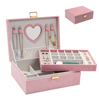 Luxury Leather Travel Jewelry Box Organizer for Bangle Ring Earrings Necklace Storage With Large Volume Jewellery Cases