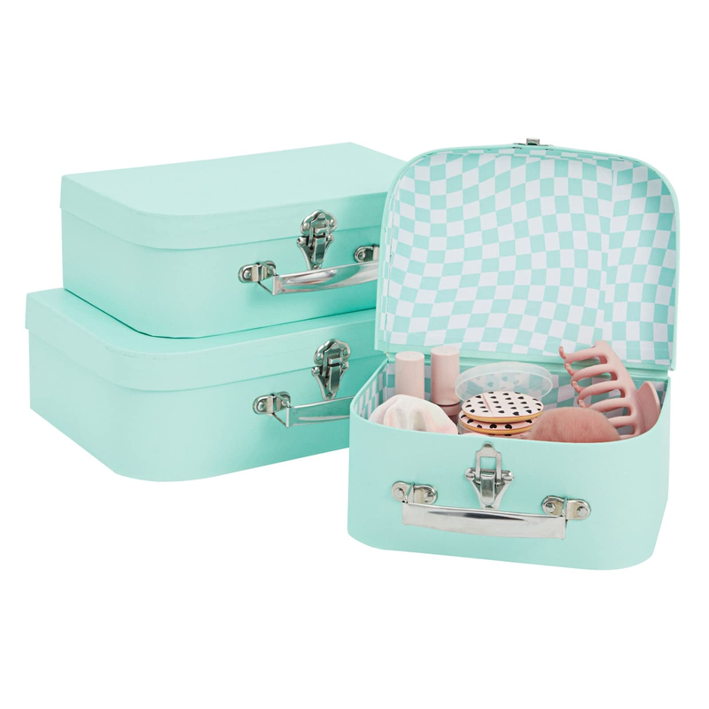Custom Design Hot Sales Kids Toys Baby Clothing Suitcase Storage Box Paper Wedding Gift Packaging Box with Handle
