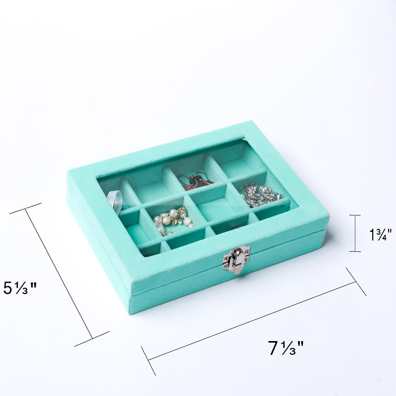 Wholesale Portable Ear Studs Necklace Small Bedroom Jewelry Storage Packaging Box with Glass Window