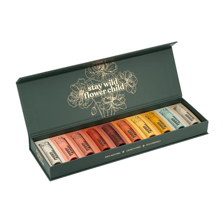 Lip Balms Box Custom Logo Cosmetic Lip Gloss Flip Top Packaging Box Matte Foldable Eye Shadow Brush Lipstick Cardboard Box