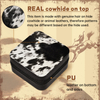 Newest Cow Leopard Print Ring Earring Necklace Jewelry Tray Western Aztec Geometric Pattern Square Pu Leather Jewelry Box