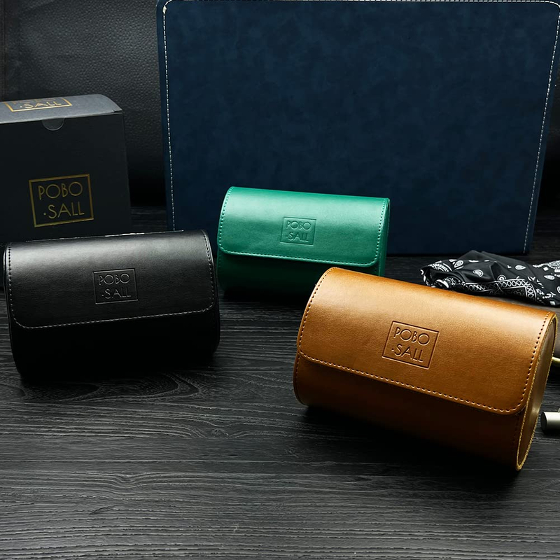 OEM/ODM Travel Watch Case Leather Caja Para Reloj Portable Luxury Watch Box Packaging Watch Roll Case