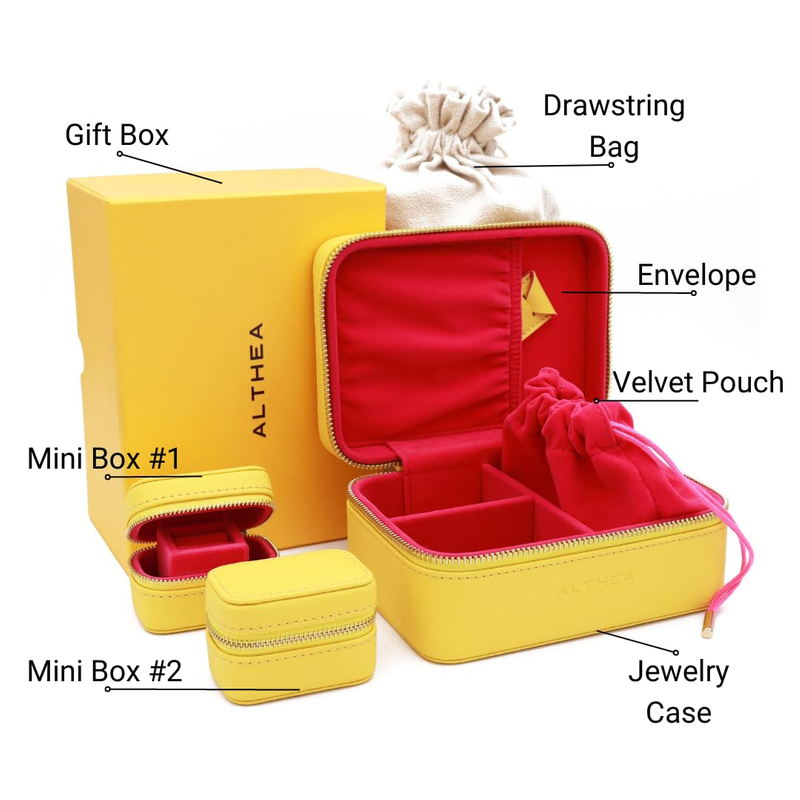 Genuine Saffiano Leather Big Capacity Jewelry Packaging Box And Pouch Jewelry Case Necklace Storage Box