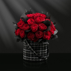 New Design Diy Fabric Round Wedding Roses Flower Gift Valentine Eternal Rose Box Mushroom Shaped Preserved Roses Box
