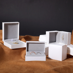 Wholesale Custom Logo PU Jewelry Box Luxury Earring Bangle Bracelet Pendant Ring Box Jewelry Packaging Box