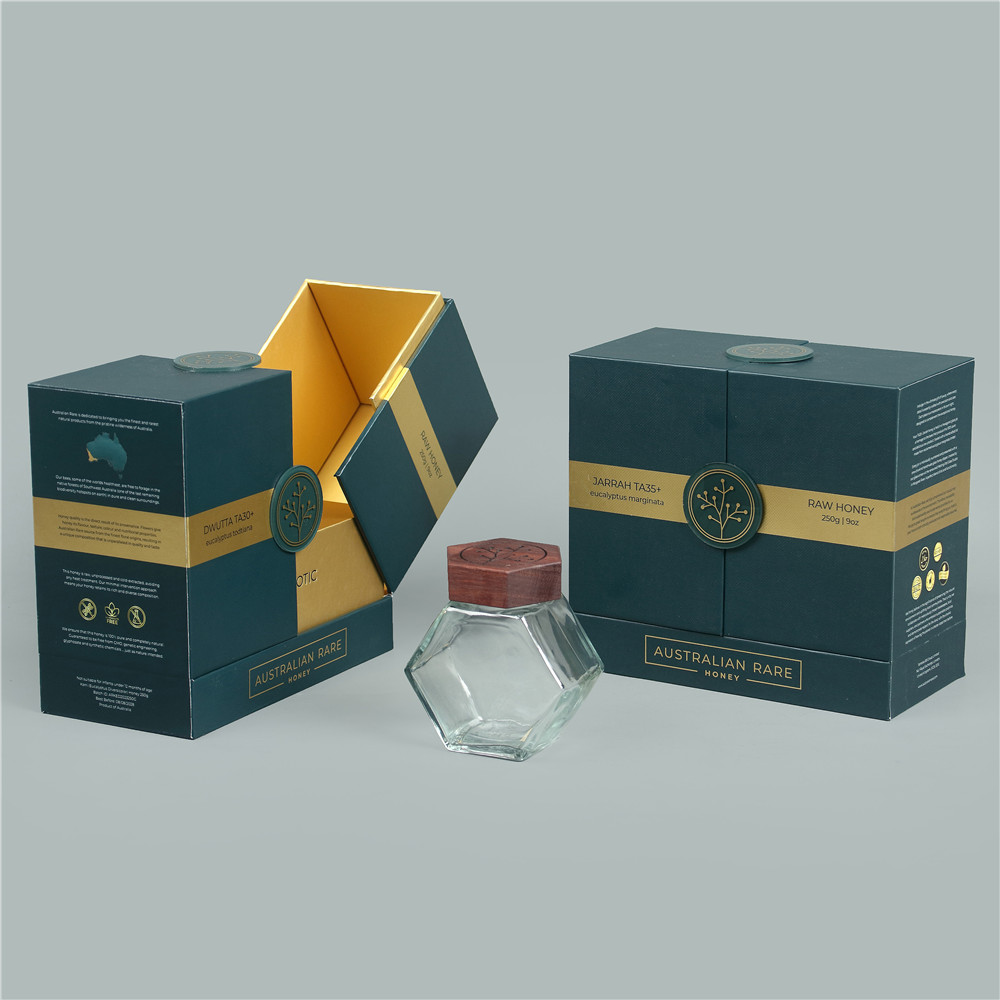 New Arrival Luxury Magnetic Closure Double Open Door Paper Saffron Bottle Packaging Box Saffron Jar Storage Box Custom Logo