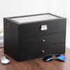 Pu Leather Watch Sunglasses Jewellery Storage Box Watch Jewellery Glasses Dustproof Display Case with Drawer