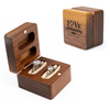 New Design Black Walnut Box Heightened Retro Ring Jewelry Wooden Storage Box Engagement Diamond Ring Box