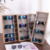 Walnut Wood Glasses Storage Display Box 8 Slots Storage Sunglasses Display Case Organizer Can Custom Logo Carving