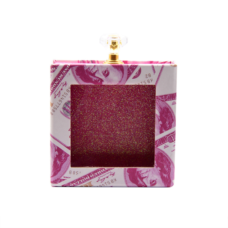 Custom Own Logo Personalized 3d Lash Packaging Empty Plastic Vendor Customize False Eyelashes Box with Diamond Handle