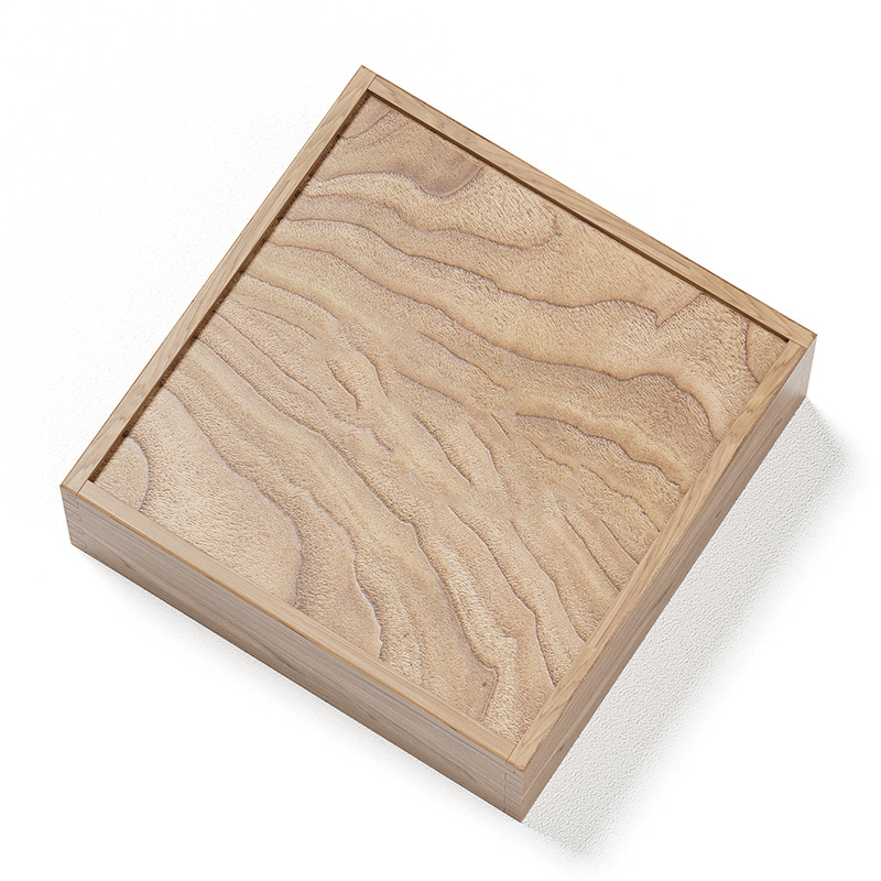 Luxury High End Square Original Wooden Perfume Packaging Box Household Products Wood Box with Card Slot Recyclable MDF