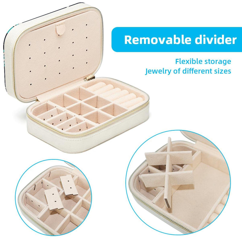 Cute Space Rocket Star Planet Probe Velvet Jewelry Storage Box Decorative And Practical Organizer with Metal Zipper