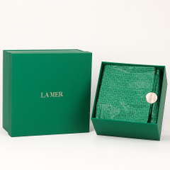 Luxury Serum Skincare Cosmetics Mystery Top-base Gift Box Paper Green Lip Gloss Packaging Box with Tissue Paper