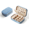 High Quality Custom Girl Earrings Ring Gift Case Plush Jewellery Organizer Travel Portable Velvet Jewelry Box