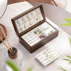 Small Wooden Jewelry Storage Box Solid Wood Jewelry Display Case for Women Necklace Rings Earrings Organizer for Bedroom