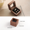 Luxury Walnut Proposal Engagement Wedding Wooden Ring Jewelry Packaging Box with Window