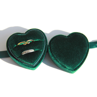 Heart Shaped Romantic Velvet Birthday Engagement Ring Box Valentine's Day Ring Gift Box Velvet Ring Box