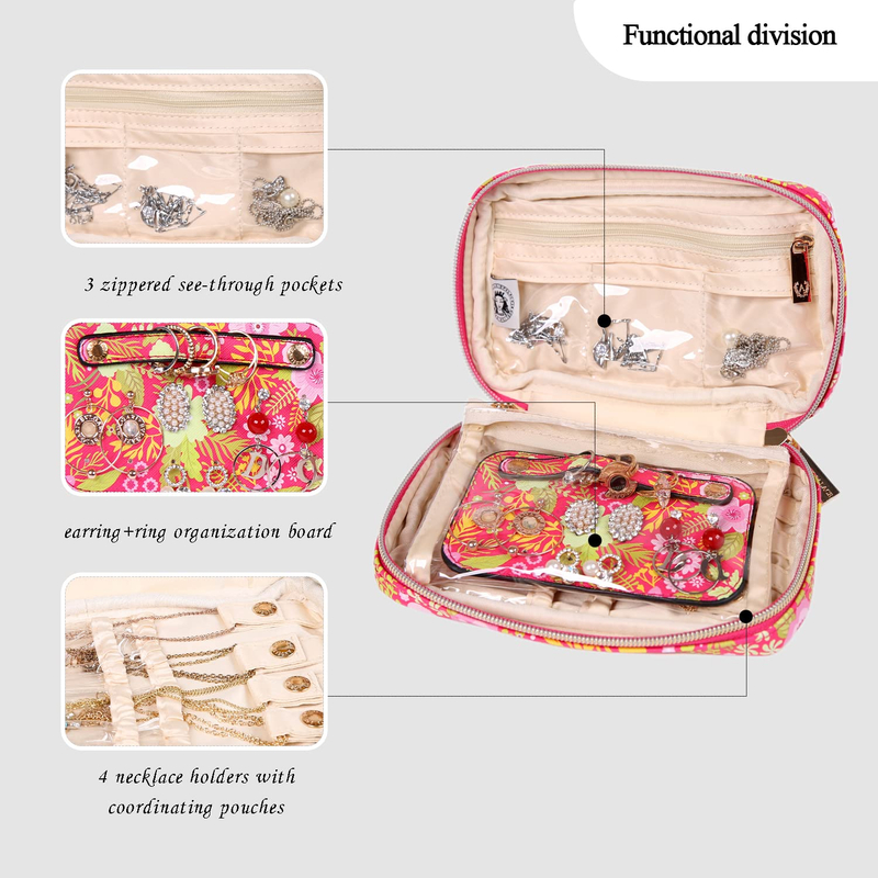 New Design Factory Price Women Girls Organizer Layered Leather Portable Jewel Case Jewelry Packaging Gift Boxes Travel Jewelry