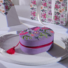 Purple Velvet Embroidery Jewelry Storage Gift Box