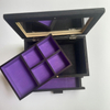 Custom Goth Decorative Skull Jewelry Drawer Organizer Box Purple Lacquered Wood Jewelry Gift Box Packaging with Removable Trays