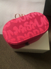 Hot Pink Jacquard Canvas Skincare Cosmetic Bag