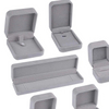 Custom Gray Velvet Earring RingJewelry Box Set Supplier