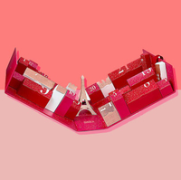 Folding Flap Box Lipstick Set Packaging Custom Advent Calendar Paper Box Christmas Cosmetic Skincare Cardboard Calendar Gift Box
