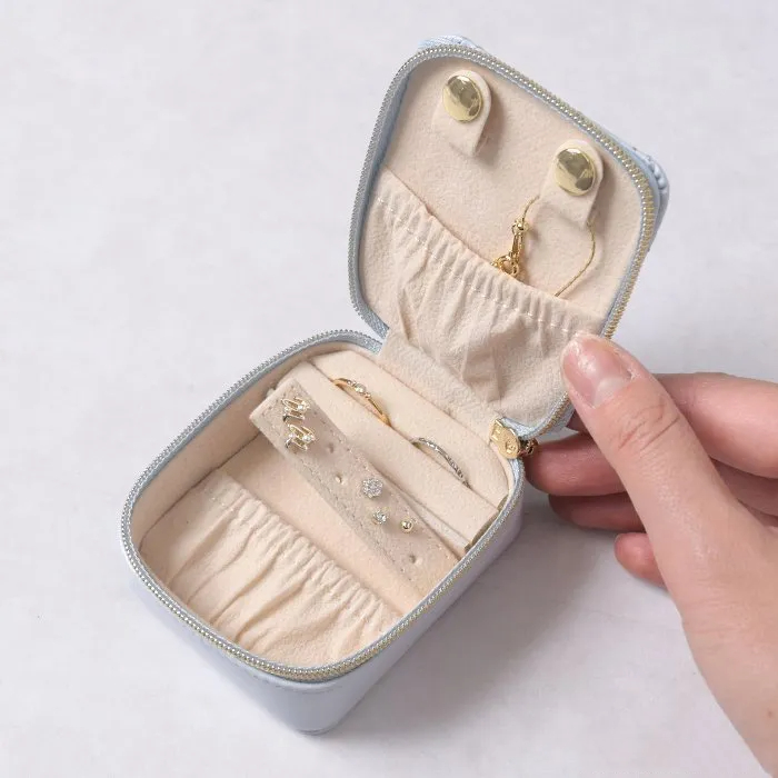 Vintage Velvet Jewelry Box Embroidered Double Ring Earring Jewelry Packaging Organizer Boxes with Bag for Necklace