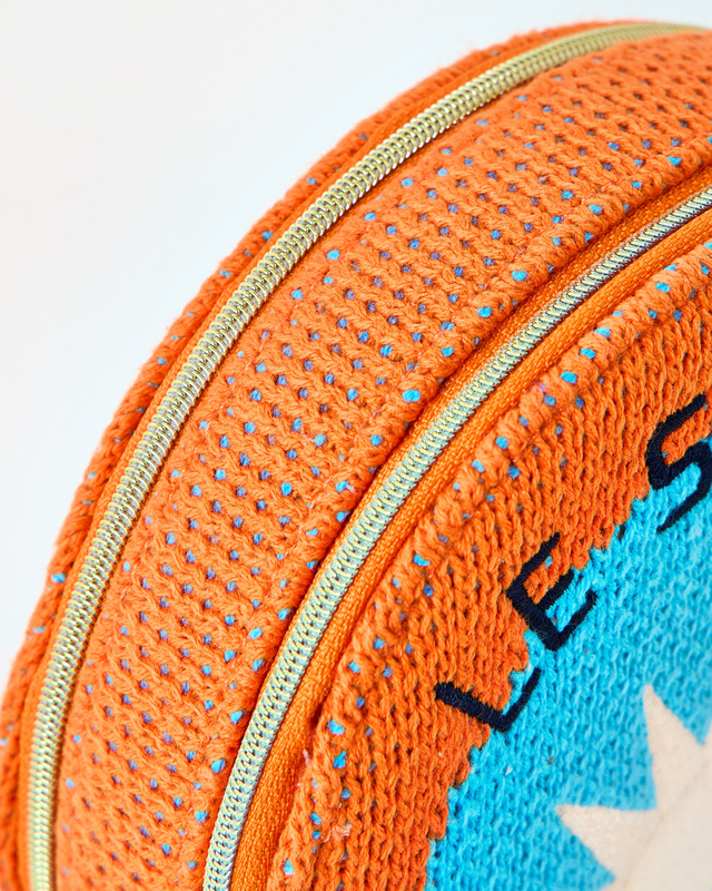 Curved Jewellery Box Knitted Blue Embroidered Necklace Bracelet Zipped Tote Bags Packaging Custom Keepsake Pendant Jewelry Boxes