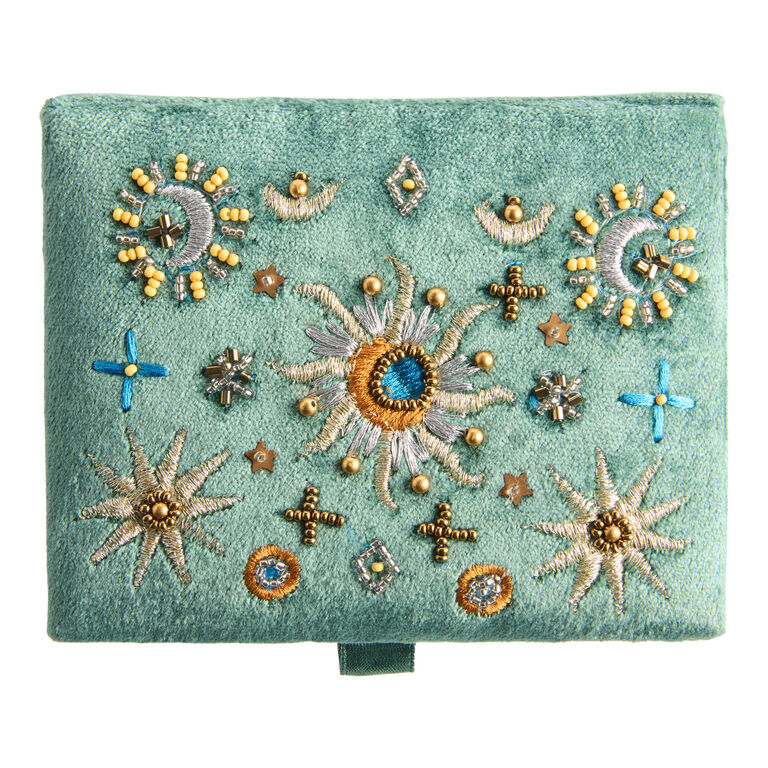 Luxury Mirror Jewelry Box Sequin Embroidery Ring Packagin