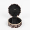 Leopard Pattern Bracelet Jar Box Storage Packaging Custom Velvet Brand Women Earrings Zipper Jewelry Collectible Gift Box
