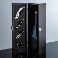 Black Wooden Wine Box Packaging 