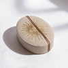 Oval Shaped Sun Beads Embroidered Cookie Boxes