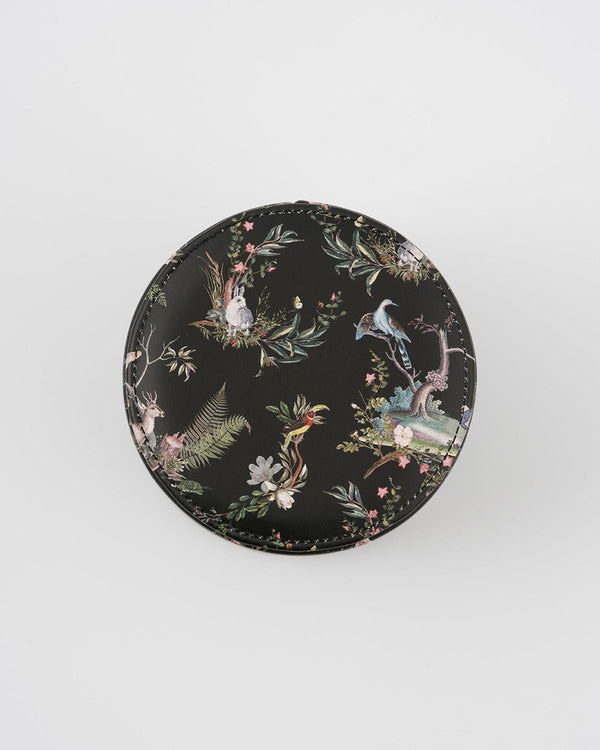 Round Lidded Jewelry Box Watercolor Printing Box Cylinder Luxury Bracelet Packaging Storage Portable Watch Jewelry Display Box