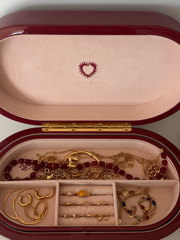  Wooden Earring Trinket Jewelry Box Organizer
