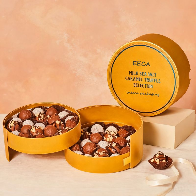 Round Rotating Chocolate Candy Paper Box