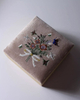 Custom Hand Wooden Embroidered Jewelry Boxes Organizer MDF Linen Velvet Embroidery Earring Display Ring Box Packaging