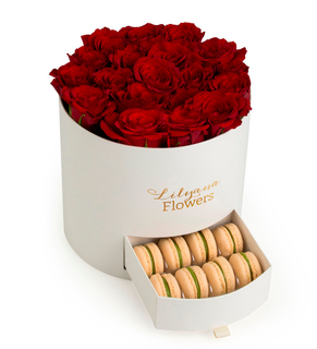 Custom Gold Logo Flower Gift Box with Drawer Flower Packaging Box for Valentine's Day Mother's Day Flower Arrangements