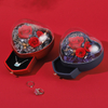 Popular Transparent Acrylic Lid Heart Christmas Eternal Rose Flower Ring Necklace Wedding Jewelry Packaging Box
