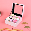 Creative Transparent Window Flip Valentine's Day Square Immortal Rose Flower Packaging Gift Box