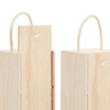 Custom Logo Unfinished Natural Brown Wooden Crafts Single Wine Bottle Gift Packaging Box With Handle Wholesale