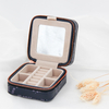PU Leather Small Travel Portable Western Jewelry Case for Ring Pendant Earring Necklace Bracelet Organizer Storage Holder Boxes