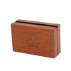Custom Logo Small Solid Wood Ring Earrings Brooch Men's Cufflinks Jewelry Storage Box with Velvet Lining