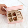 Small Pu Leather Double Layer Portable Jewelry Organizer Case for Women Girls Stud Earrings Rings Necklaces Bracelets Display Storage Boxes